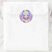 Honey Drip Kawaii Chibi Mädchen Runder Aufkleber (Tasche)