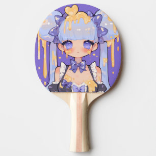 Honey Drip Kawaii Chibi Mädchen Tischtennis Schläger