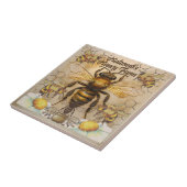 Honey Farm Big Bee Begrüßungszeichen | KERAMIK Fliese (Seite)
