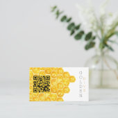 Honey Farm QR Code Honey Comb Modern Simple Visitenkarte (Stehend Vorderseite)