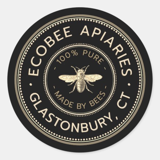 Honey French Bewerbungssticker Runder Aufkleber (Vorderseite)