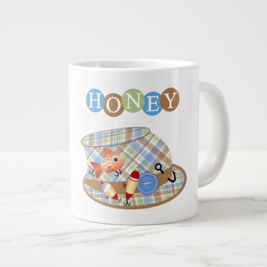 Honey Gift - Jumbo-Tasse (Vorderseite Rechts)