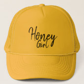 Honey Girl Women's Yellow Truckerkappe (Vorderseite)