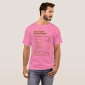 Honey Glazed Baked Ham Nutrition Fakten Weihnachte T-Shirt (Vorne ganz)