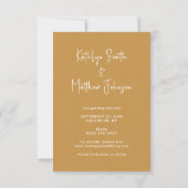 Honey Gold Fun Script Modernes Foto Hochzeit Save The Date (Rückseite)