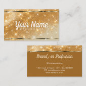 Honey Gold Glitzer Sand Sparkling Stars Visitenkarte (Vorne/Hinten)