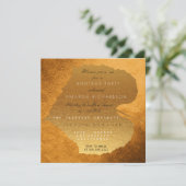 Honey Gold Herbst Golden Blätter Geburtstag Einladung (Stehend Vorderseite)