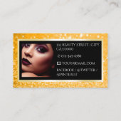 Honey Gold Sparkle Logo Vorlage Visitenkarte (Rückseite)