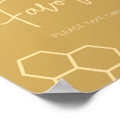 Honey Golden Beige Baby Duwer Lieblings-Schild Poster (Ecke)