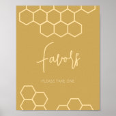 Honey Golden Beige Baby Duwer Lieblings-Schild Poster (Vorne)