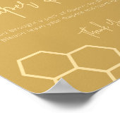 Honey Golden Beige Babydusche Windelwindeln Raffel Poster (Ecke)