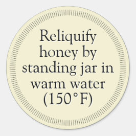 Honey Granulation Gold Classic Round Aufkleber