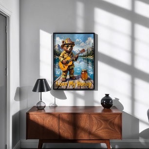 Honey Harmony Bear Poster
