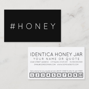 #HONEY Hashtag Loyalitätskarte Treuekarte