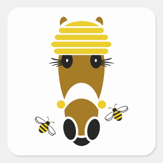 Honey Hattingdon Square Sticker (Vorderseite)