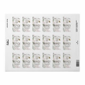 Honey HEX PANEL handbemalt Biene & Blume 16oz JAR Adressaufkleber (Vorne)