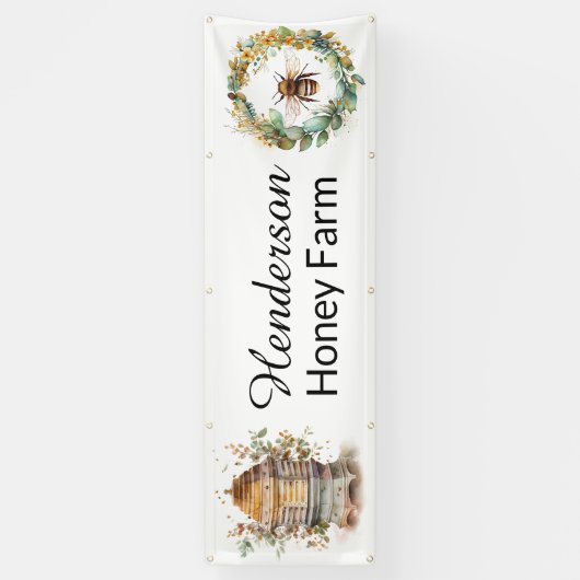 Honey Hive and Bee Business Banner (Vertikal)