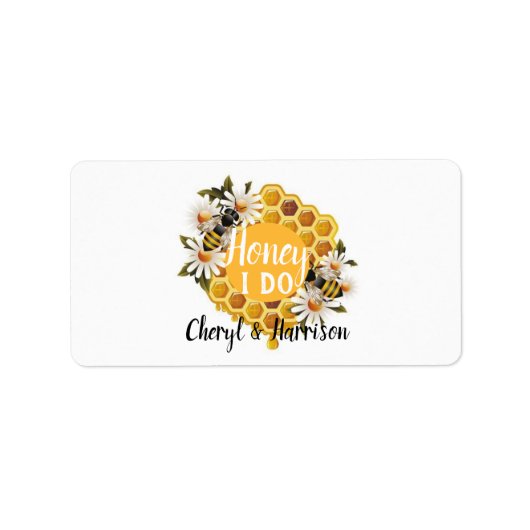 Honey I Do Honeycomb Bees Adressaufkleber (Vorne)