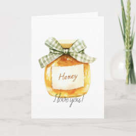 Honey, I love you Honey Jar Karte