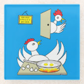 Honey, ich bin Zuhause Chickens Glasuntersetzer (Vorderseite)