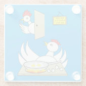 Honey, ich bin Zuhause Chickens Glasuntersetzer (Rückseite)
