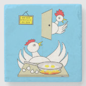 Honey, ich bin Zuhause Chickens Steinuntersetzer (Vorderseite)