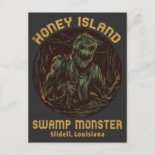 Honey Island Swamp Monster Cryptid Postkarte