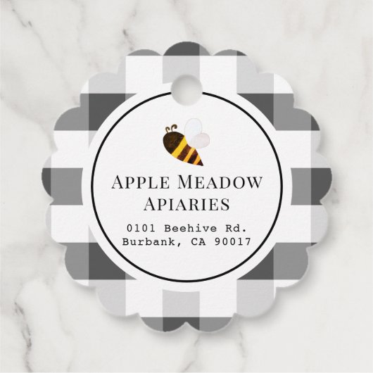 Honey Jar Apiary Bee Farm Daisy Geschenkanhänger (Rückseite)