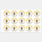 Honey Jar Bee Apiary Waterproof Product Label Etiketten (Blatt)
