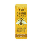 Honey Jar Bee Labels | Honigbiene Honeycomb Apiary (Vorne)