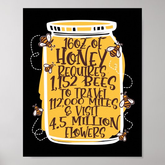 Honey Jar Beekeeper Honey Bee Poster (Vorne)