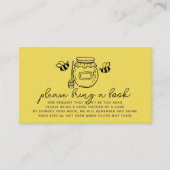 Honey Jar & Bees Baby Shower Book Request Begleitkarte (Vorderseite)