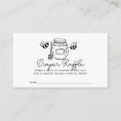 Honey Jar & Bees Baby Shower Diaper Raffle Ticket Begleitkarte (Vorderseite)
