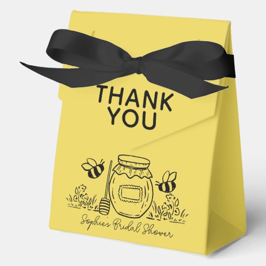 Honey Jar & Bees Hand-drawn Bridal Shower Geschenkschachtel (Vorderseite)