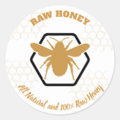 Honey Jar Fresh Honey Bee Apiary Beekeeper Runder Aufkleber (Vorderseite)