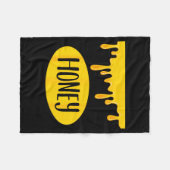 Honey Jar Funny Lazy Matching Costume Honeyt Fleecedecke (Vorderseite (Horizontal))