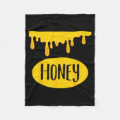 Honey Jar Funny Lazy Matching Costume Honeyt Fleecedecke (Vorderseite)