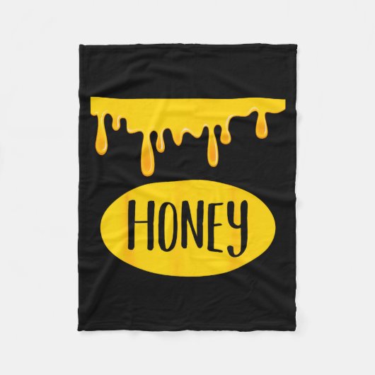 Honey Jar Funny Lazy Matching Costume Honeyt Fleecedecke (Vorderseite)