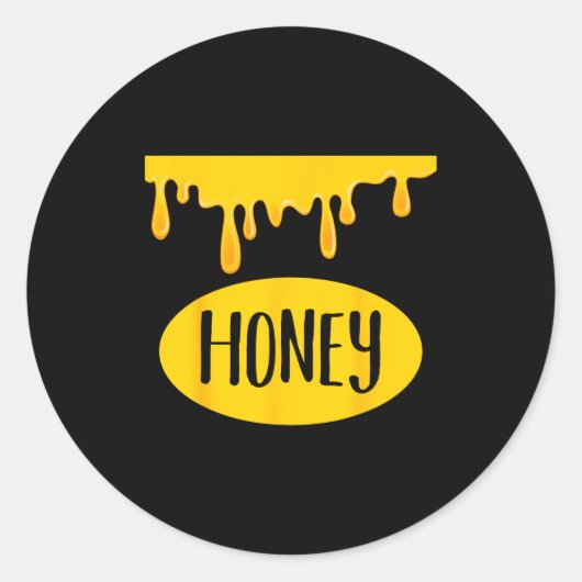 Honey Jar Funny Lazy Matching Costume Honeyt  Runder Aufkleber (Vorderseite)