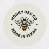 Honey Jar Honey Bee Apiary Business Label Etiketten (Design 1)