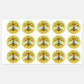 Honey Jar Honeybee Honeycomb Bee Apiary Business Etiketten (Blatt)