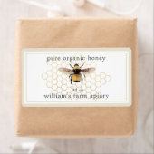 Honey Jar Label Honeybee Apiary Honeycomb Antique (Insitu)