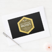 Honey Jar Label | Honigbiene und Apiary Name Rechteckiger Aufkleber (Umschlag)