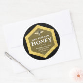 Honey Jar Label | Honigbiene und Apiary Name Runder Aufkleber (Umschlag)