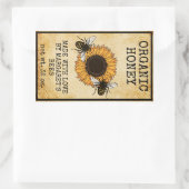 Honey Jar Labels Honeybee Honeycomb Bee Apiary Rechteckiger Aufkleber (Tasche)