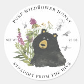 Honey Jar Labels | Honigbiene Honeycomb Bee Apiary Runder Aufkleber (Vorderseite)