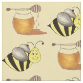 Honey Jar Pot Honeypot Bee Honeybee Bumblebee Stoff (Nahaufnahme)