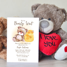 Honey Jar Teddy Bär warten Baby Dusche Einladung