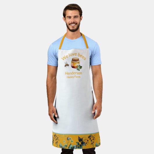 Honey Jar und Wein Honey Business Schürze (Getragen)