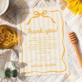 Honey-Junggesellinnenabschied  Dankeskarte